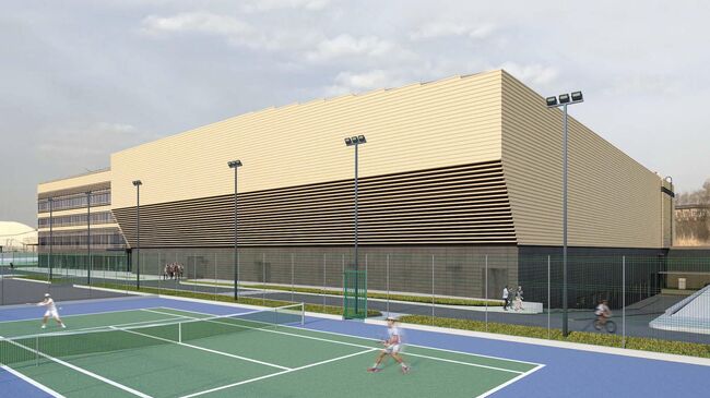 Проект дворца тенниса в составе Национального теннисного центра имени Хуана Антонио Самаранча на Ленинградском шоссе в Москве