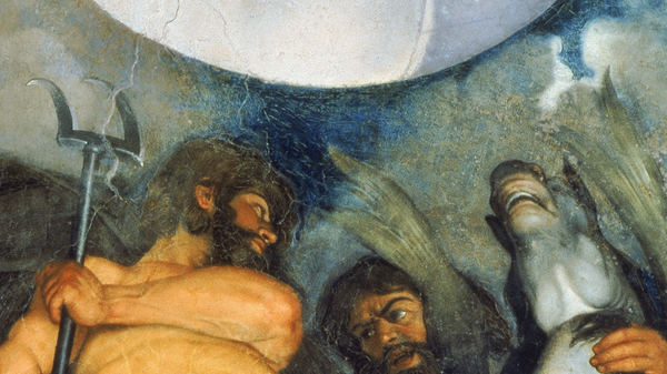 Фреска Микеланджело Меризи да Караваджо Юпитер, Нептун и Плутон