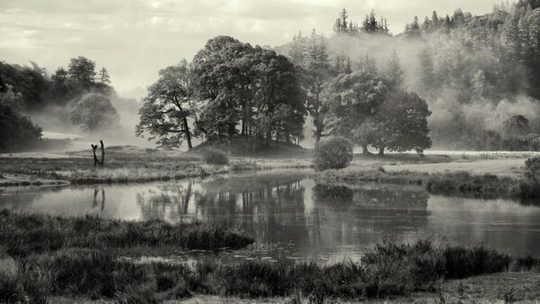 Работа фотографа Miles Middlebrook Daybreak beside the River Brathay, занявшая первое место в категории Black and White в фотоконкурсе UK Landscape Photographer of the Year 2021 Работа фотографа Miles Middlebrook Daybreak beside the River Brathay, занявшая первое место в категории Black and White в фотоконкурсе UK Landscape Photographer of the Year 2021