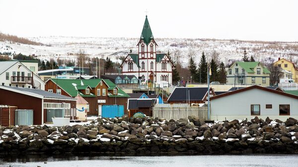 Город Хусавик в Исландии