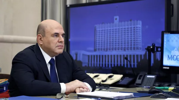 Председатель правительства РФ Михаил Мишустин проводит совещание с членами кабинета министров РФ