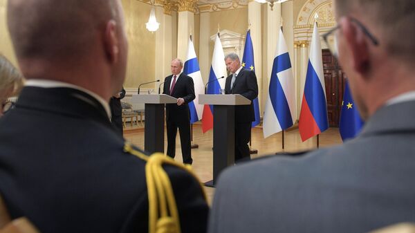 Президент РФ Владимир Путин и президент Финляндской Республики Саули Ниинисте