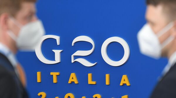 Символика саммита Группы двадцати в Риме, 2021 год.
