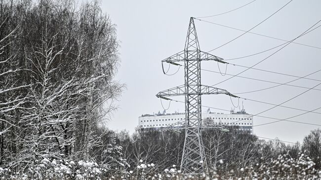 ЛЭП в зоне отдыха Битца в Москве