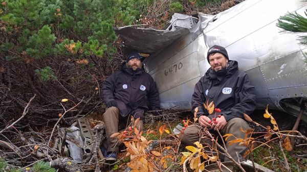 Обломки американского самолета Локхид Вентура времен Второй мировой войны, обнаруженные в ходе экспедиции Русского географического общества на Камчатке