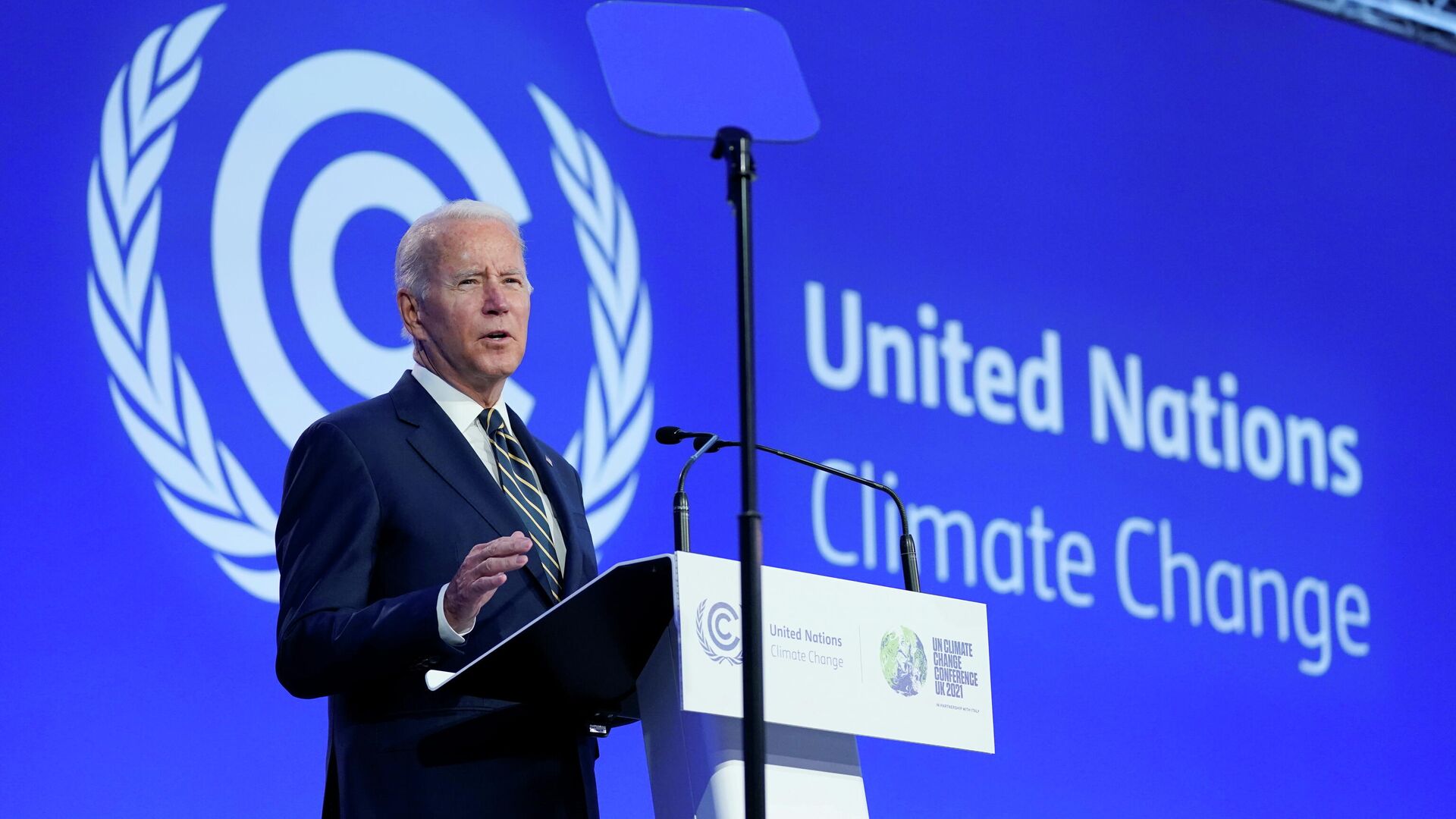 Президент США Джо Байден выступает на конференции ООН по изменению климата в Глазго - РИА Новости, 1920, 02.11.2021