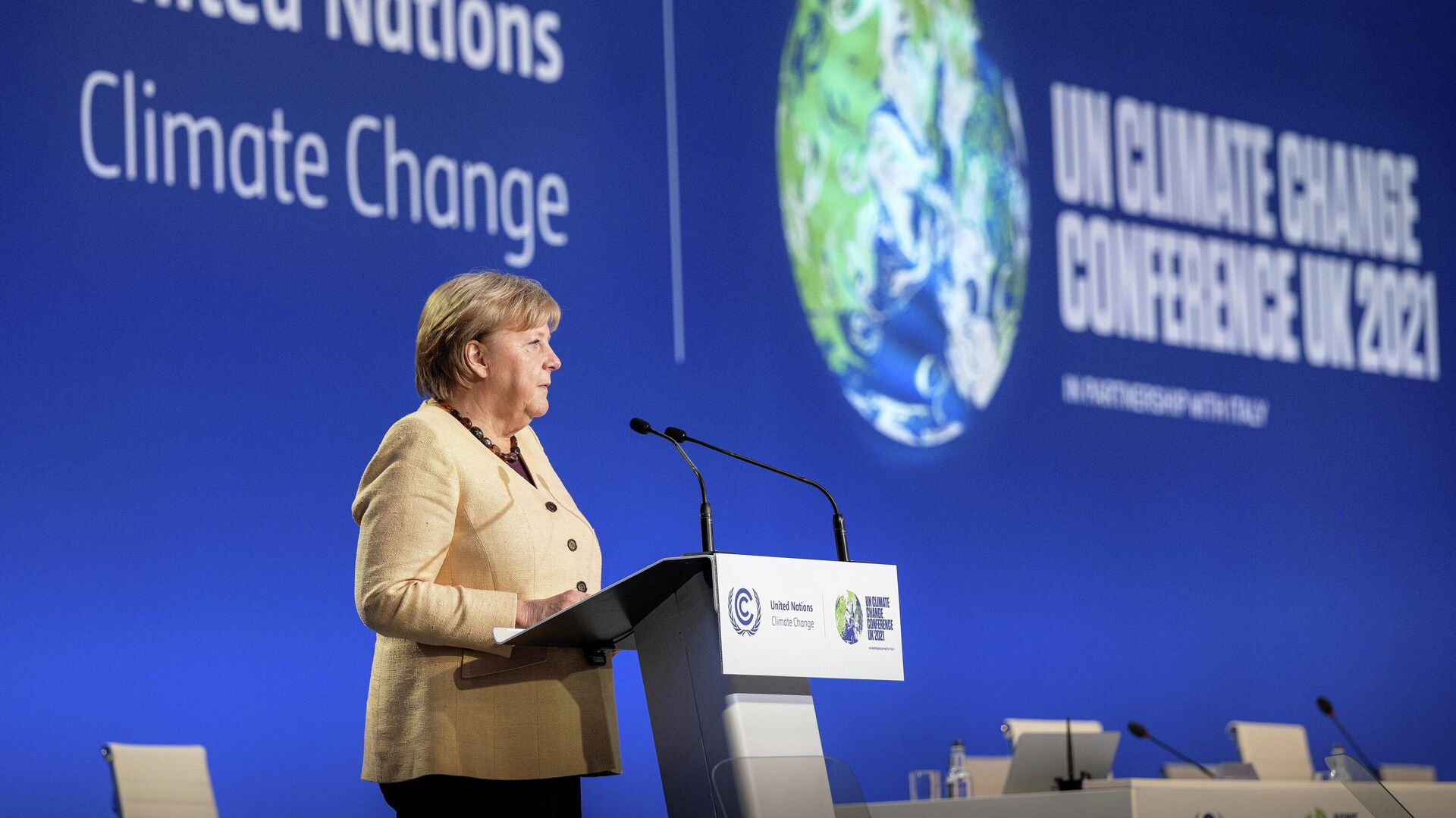 И.о. канцлера Германии Ангела Меркель на конференции ООН по изменению климата в Глазго - РИА Новости, 1920, 01.11.2021