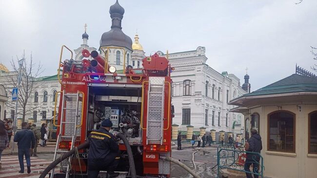 Пожар в Киево-Печорской Лавре. 4 ноября 2021