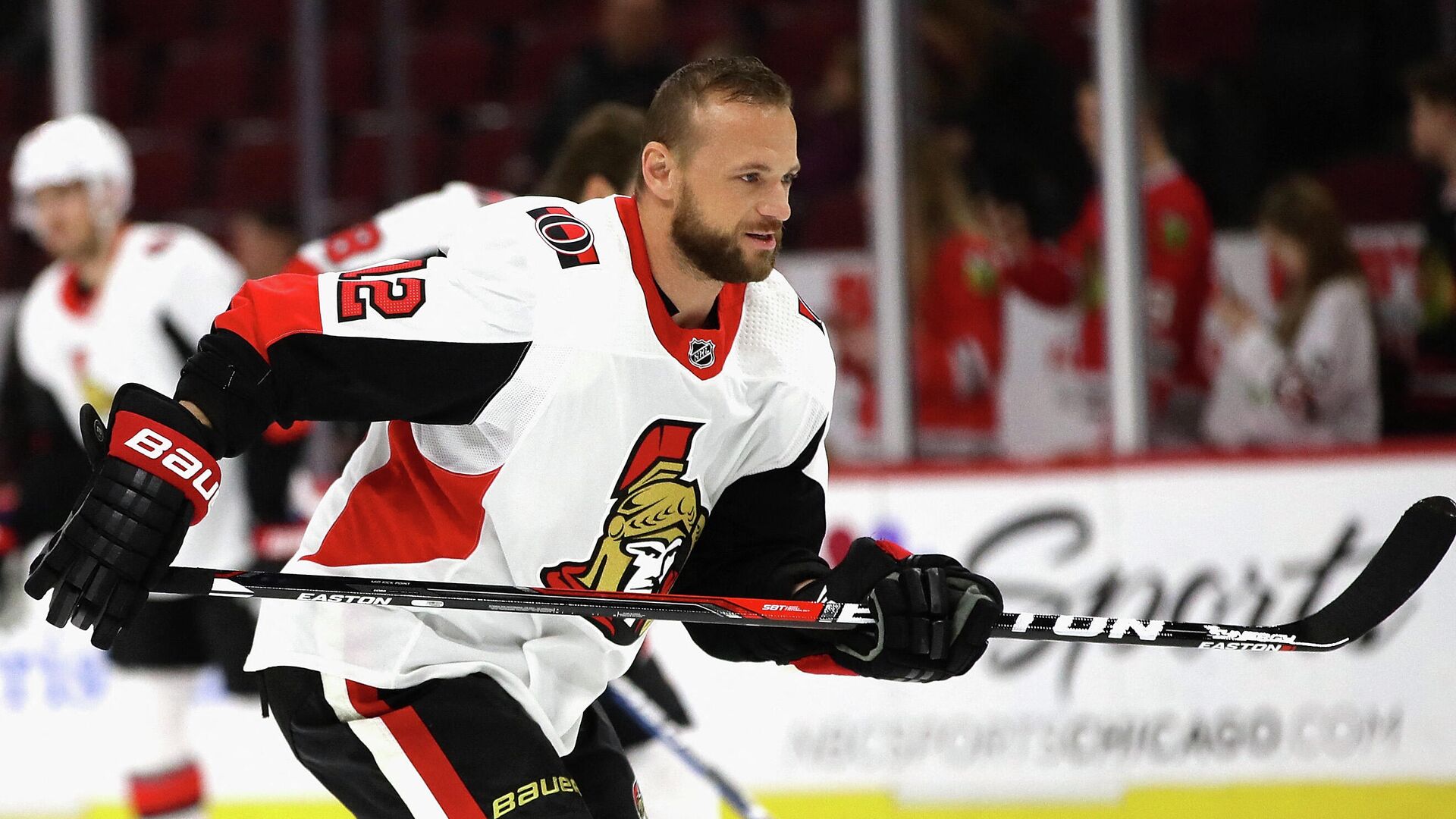 CHICAGO, IL - FEBRUARY 21: Marian Gaborik #12 of the Ottawa Senators participates in warm-ups before a game against the Chicago Blackhawks at the United Center on February 21, 2018 in Chicago, Illinois.   Jonathan Daniel/Getty Images/AFP (Photo by JONATHAN DANIEL / GETTY IMAGES NORTH AMERICA / Getty Images via AFP) - РИА Новости, 1920, 04.11.2021