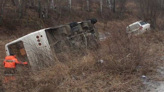 ДТП с автобусом в Хабаровском крае