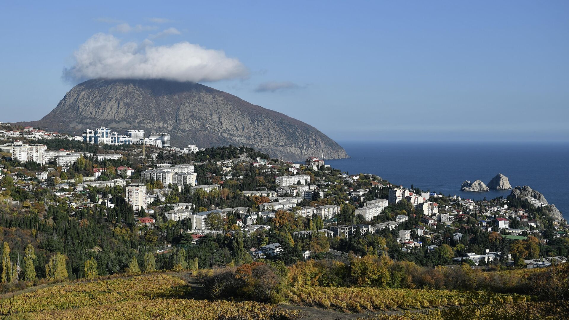 Вид на гору Аю-Даг в Крыму - РИА Новости, 1920, 10.12.2021