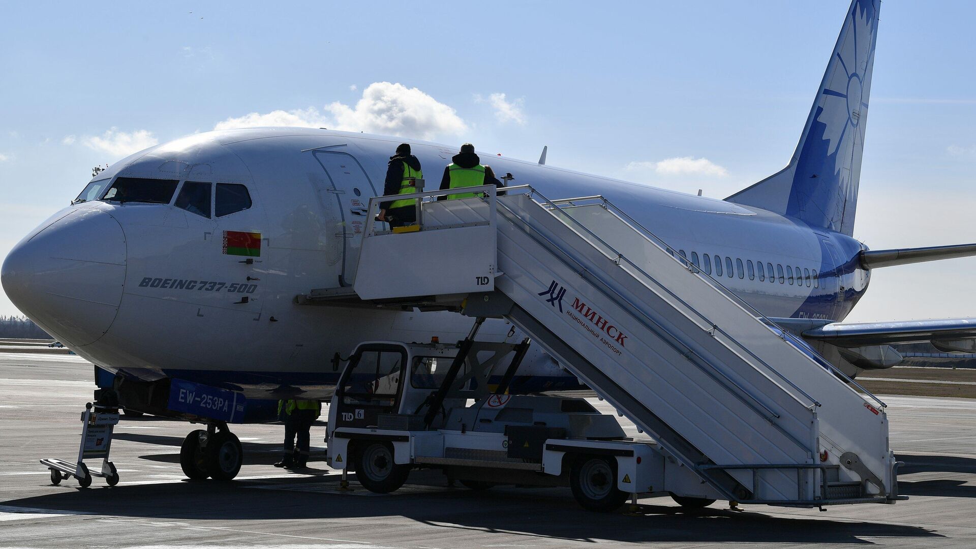 Самолет Boeing 737-500 белорусской авиакомпании Белавиа  - РИА Новости, 1920, 29.03.2022