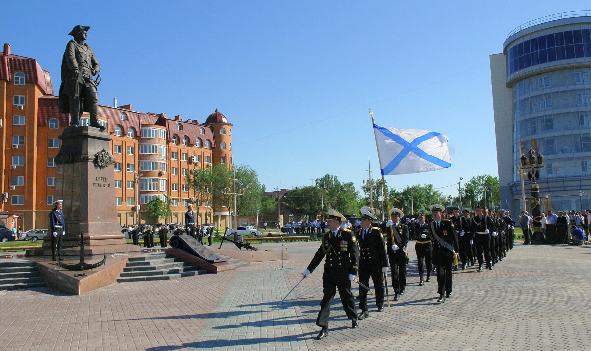 Открытие памятника Петру I в Астрахани, 2007 год - РИА Новости, 1920, 13.11.2021