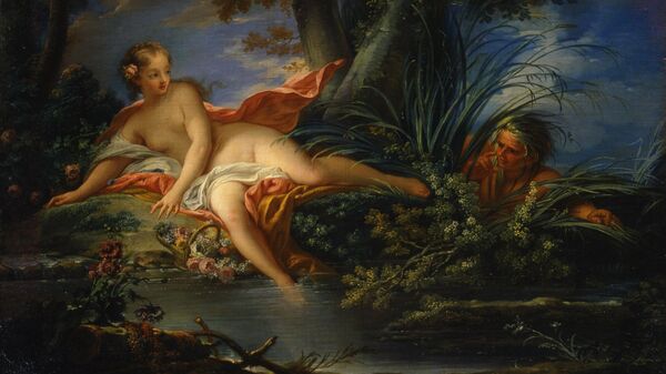 Картина Испуганная купальщица Франсуа Буше (1736)