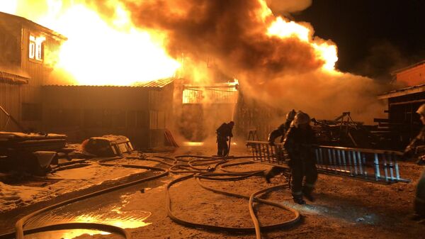 Пожар в Свердловской области, город Екатеринбург