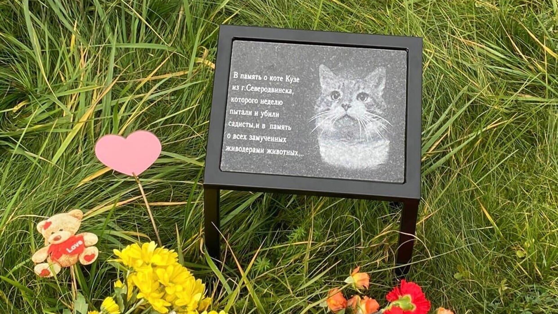 Мемориал коту Кузе на кладбище животных в Санкт-Петербурге - РИА Новости, 1920, 21.11.2021