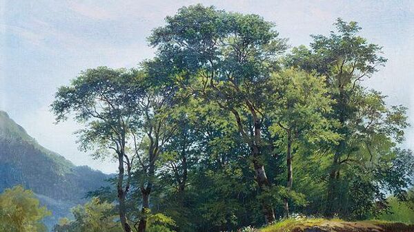 Картина Буковый лес в Швейцарии