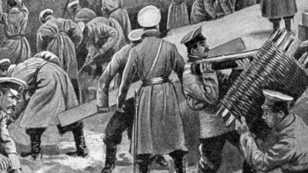 Солдаты возводят укрепления для обороны Порт-Артура во время Русско-японской войны 1904 - 1905 г. г. РИА Новости / РИА Новости