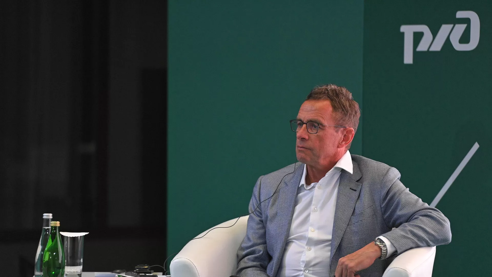 Руководитель по спорту и развитию ФК Локомотив Ральф Рангник на пресс-конференции руководства футбольного клуба Локомотив в Москве. - РИА Новости, 1920, 26.11.2021