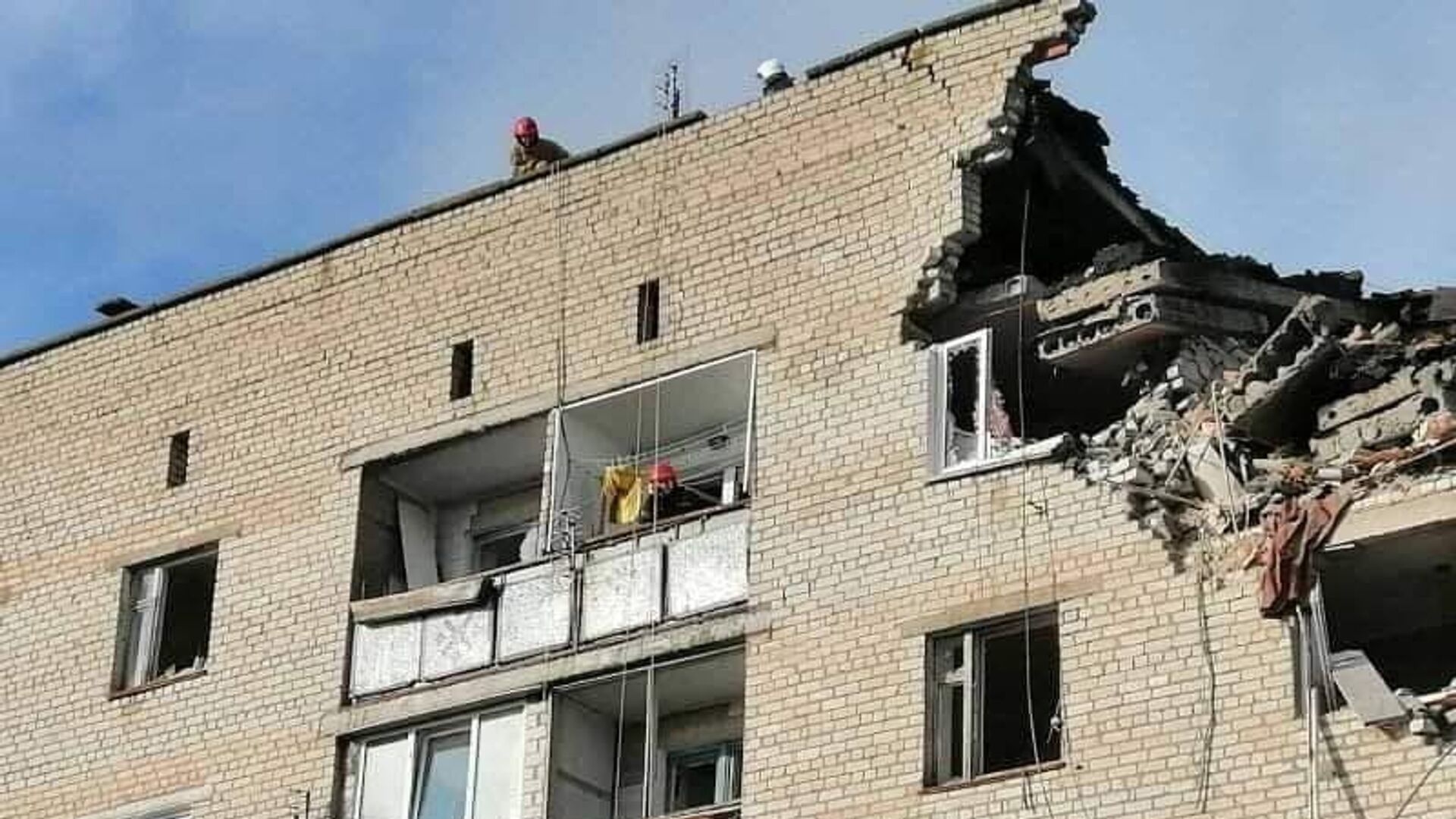 На месте взрыва газа в жилом доме в городе Новая Одесса Николаевской области Украины - РИА Новости, 1920, 27.11.2021