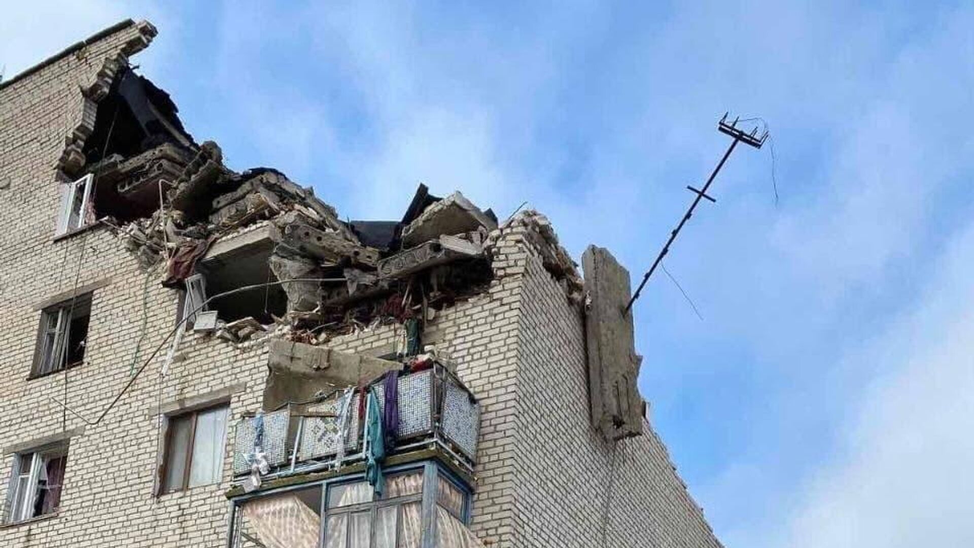 На месте взрыва газа в жилом доме в городе Новая Одесса Николаевской области Украины - РИА Новости, 1920, 27.11.2021