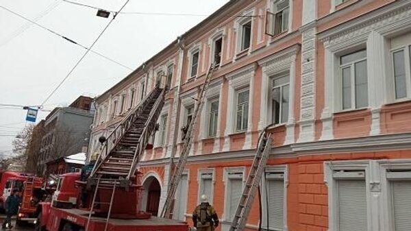 Пожар на улице Пискунова в Нижнем Новгороде