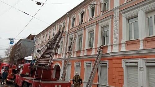 Пожар на улице Пискунова в Нижнем Новгороде - РИА Новости, 1920, 28.11.2021