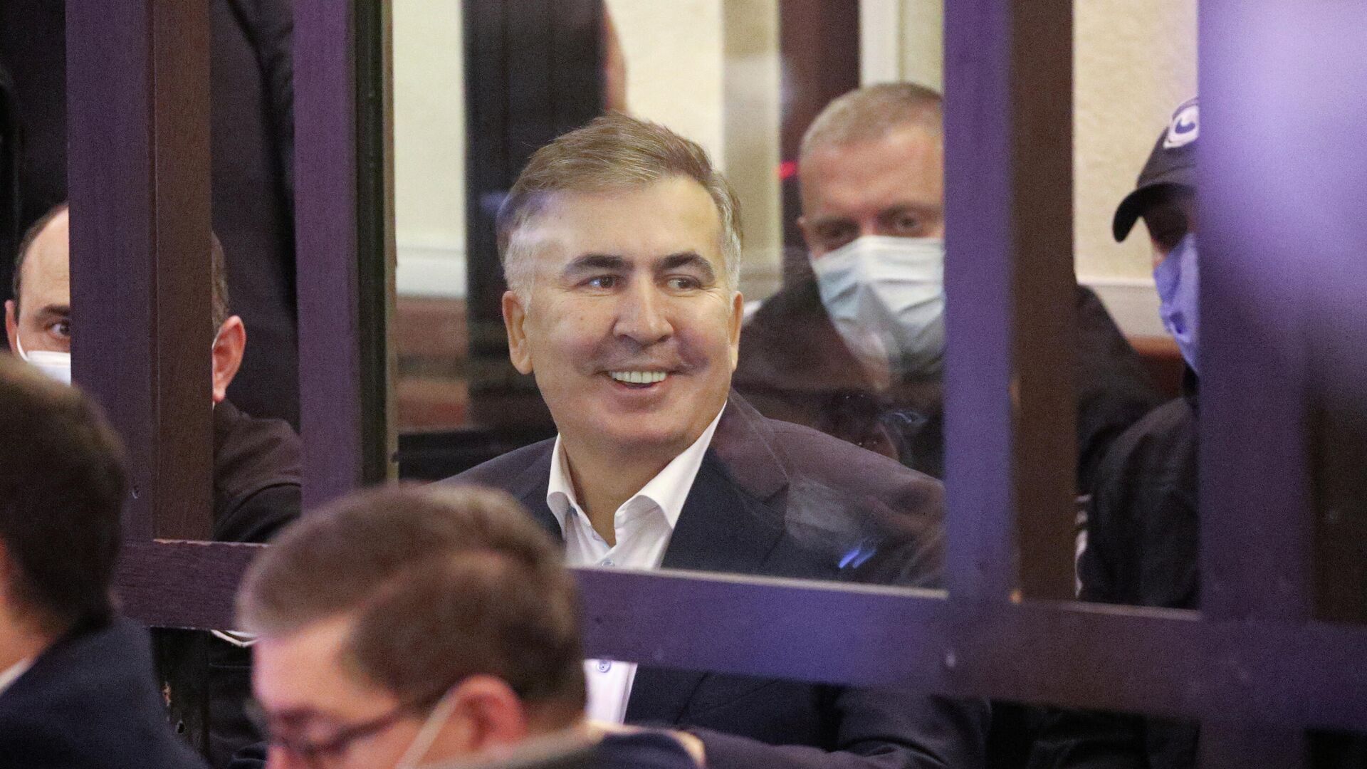 Михаил Саакашвили на заседании суда в Тбилиси - РИА Новости, 1920, 29.11.2021
