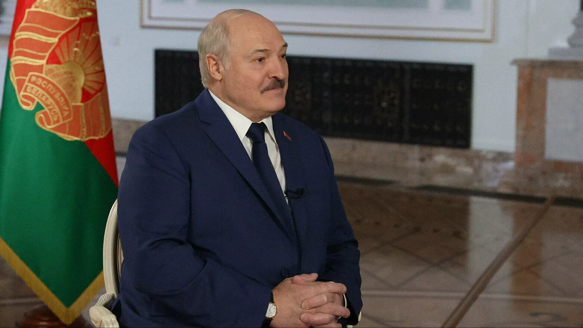 President of Belarus Alexander Lukashenko during an interview with the international news agency Russia Today - RIA Novosti, 1920, 30.11.2021