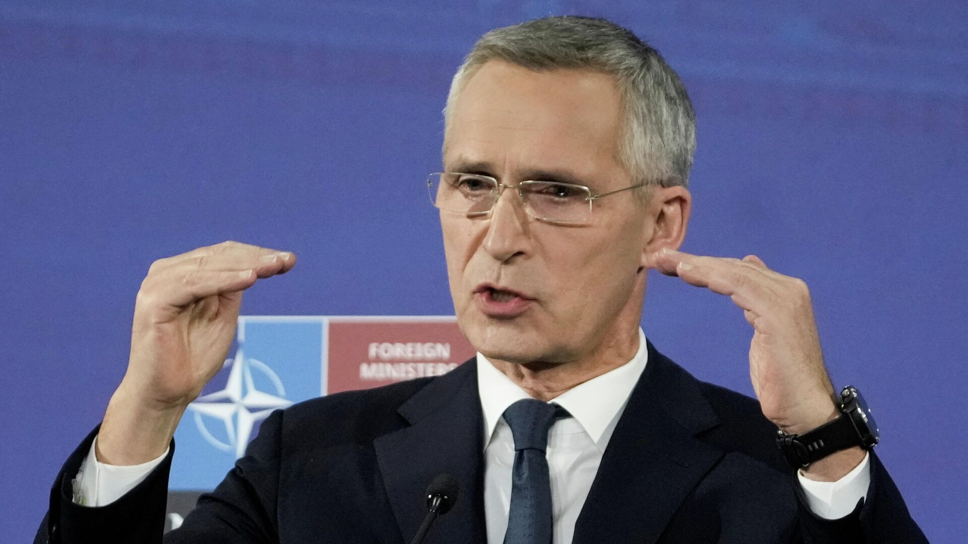 NATO Secretary General Jens Stoltenberg at the NATO Foreign Ministers Summit in Riga - 1920, 01.12.2021