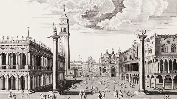 Неизвестный автор Площадь Св. Марка в Венеции. Амстердам, 1704 год 