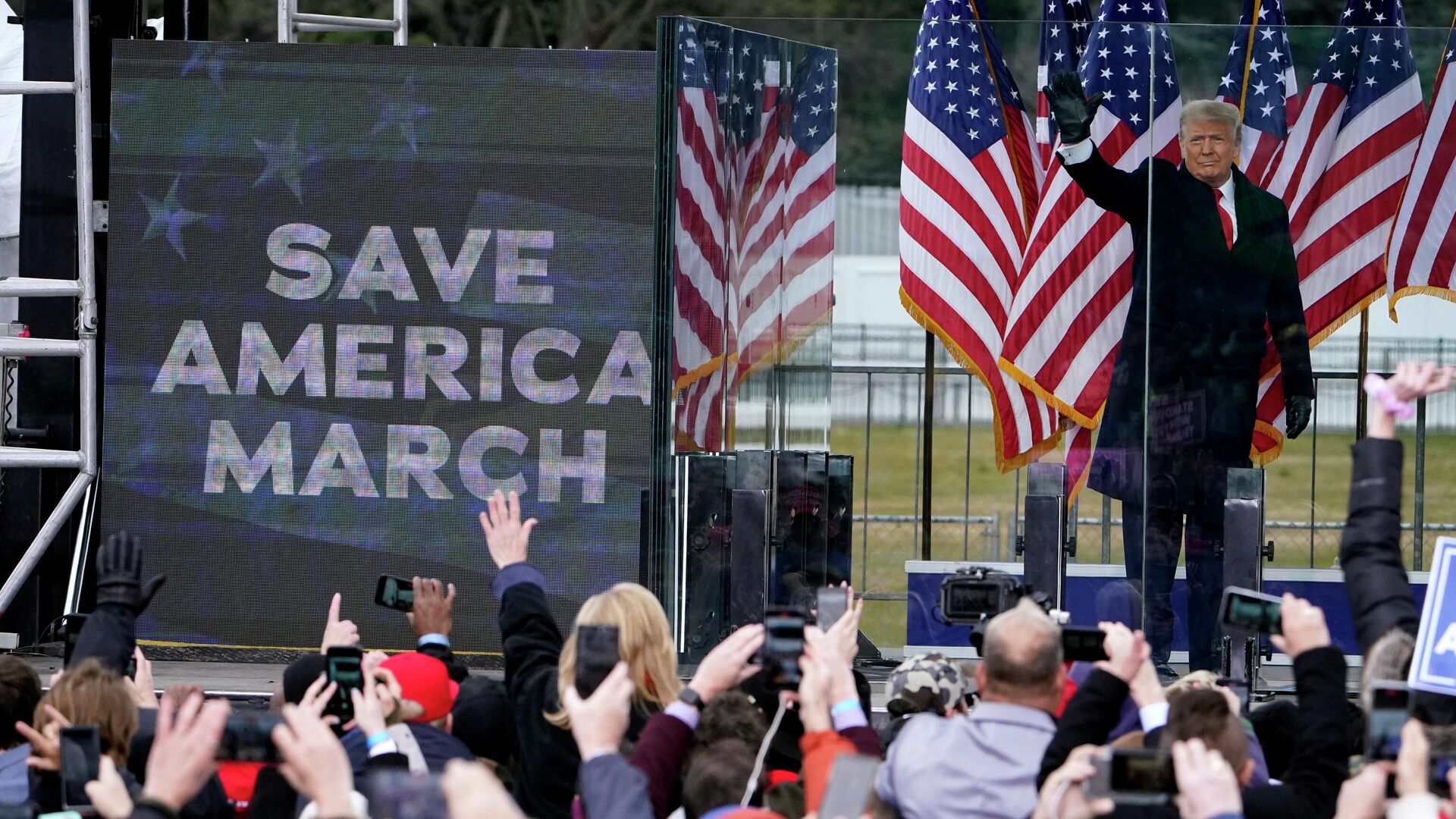 Дональд Трамп выступает на митинге Марш за спасение Америки. 6 января 2021  - РИА Новости, 1920, 12.12.2021