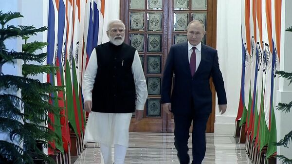 Встреча Владимира Путина и премьера Индии Нарендры Моди
