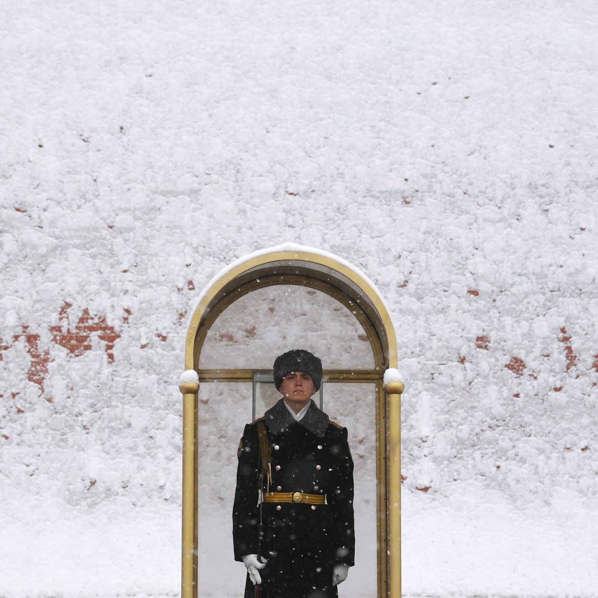 Кремлевский караул в снегу