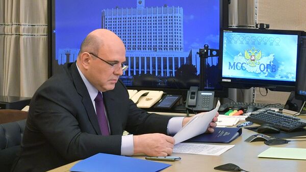 Премьер-министр РФ Михаил Мишустин проводи заседание Координационного совета при правительстве РФ по борьбе с коронавирусом