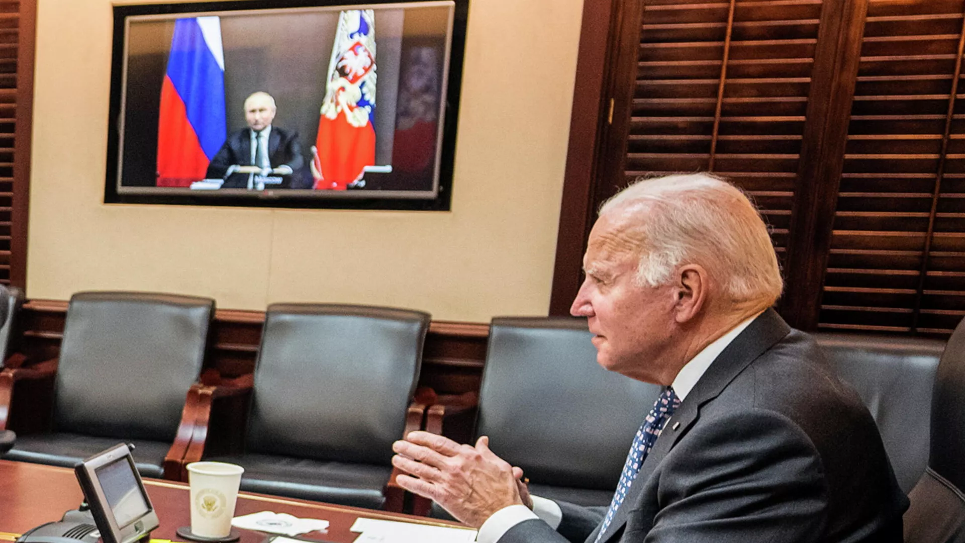 Sommet en ligne des présidents de la Russie et des États-Unis, Vladimir Poutine et Joe Biden - RIA Novosti, 1920, 09.12.2021