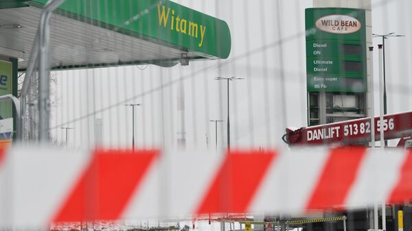 Закрытая автозаправочная станция BP в Варшаве