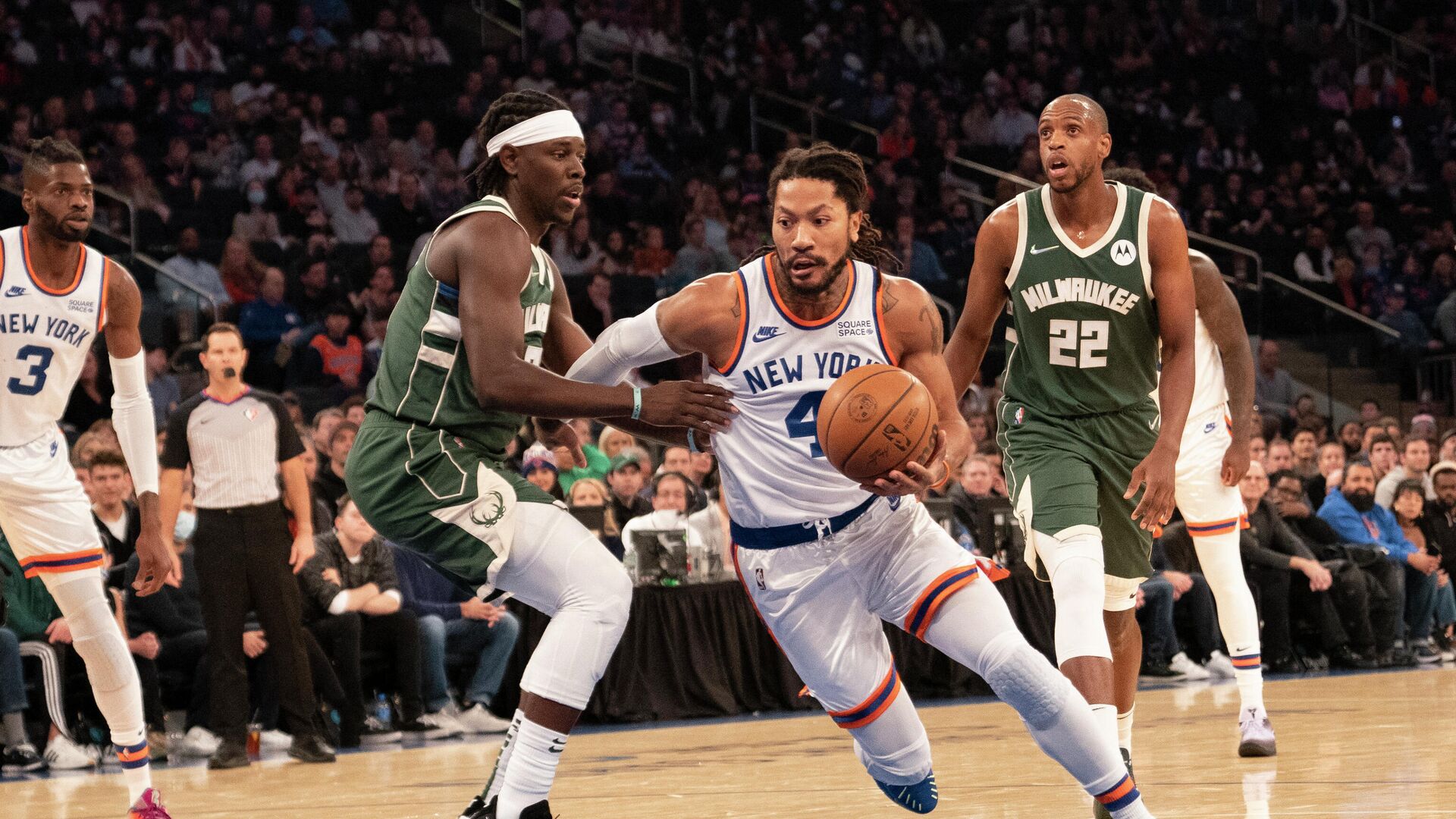 Баскетболисты Деррик Роуз (справа) и Бобби Портис - РИА Новости, 1920, 12.12.2021