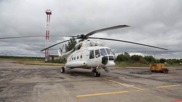 Вертолет санавиации в Вологодкой области 