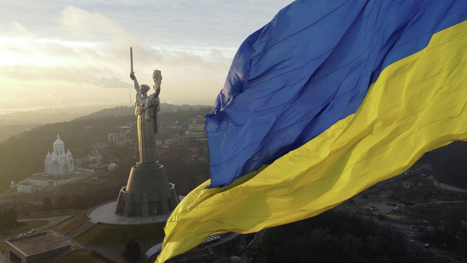 Флаг Украины над Киевом - РИА Новости, 1920, 22.12.2021