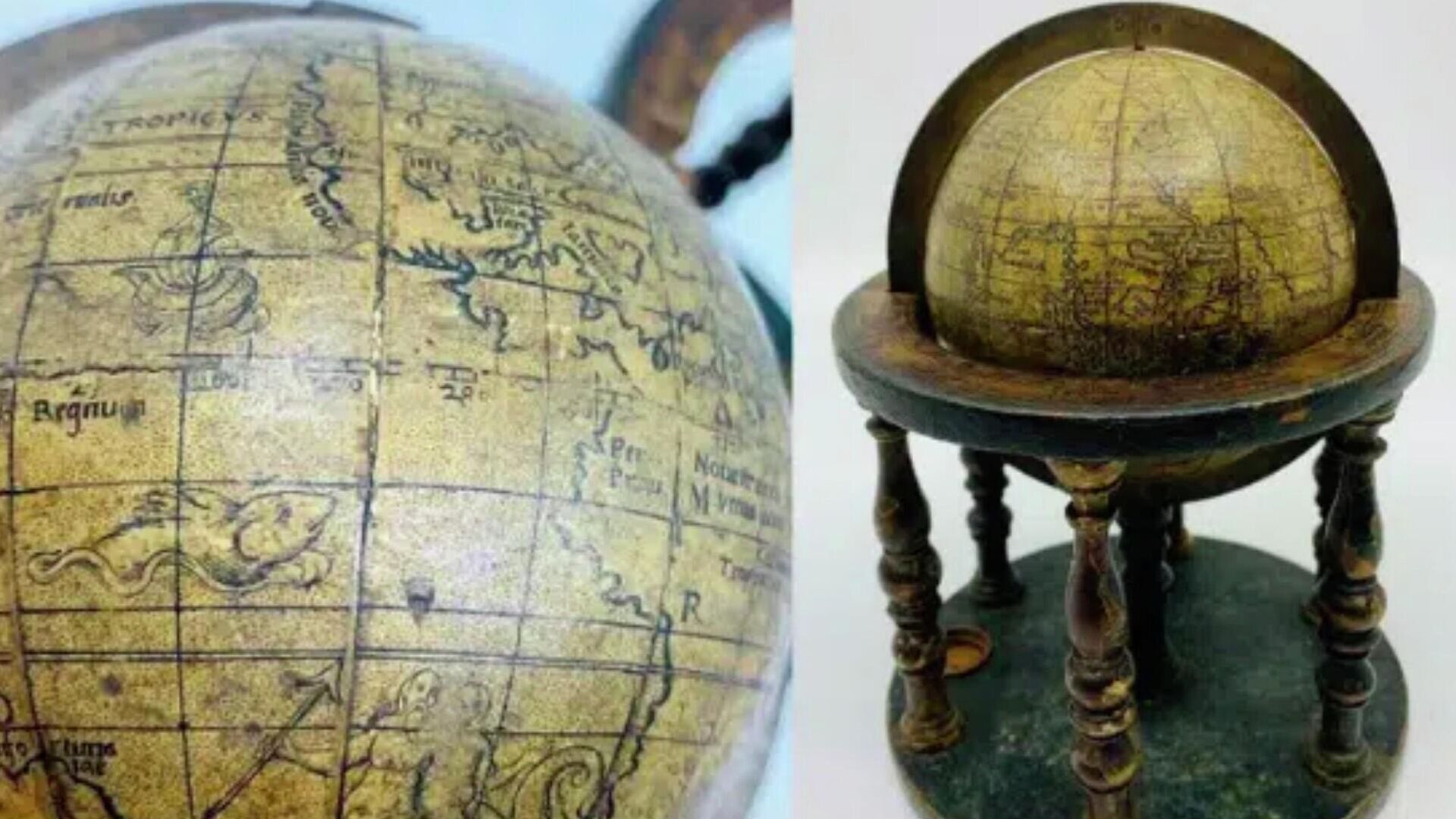 Глобуса 16 века, который продали на аукционе Hansons - РИА Новости, 1920, 20.12.2021
