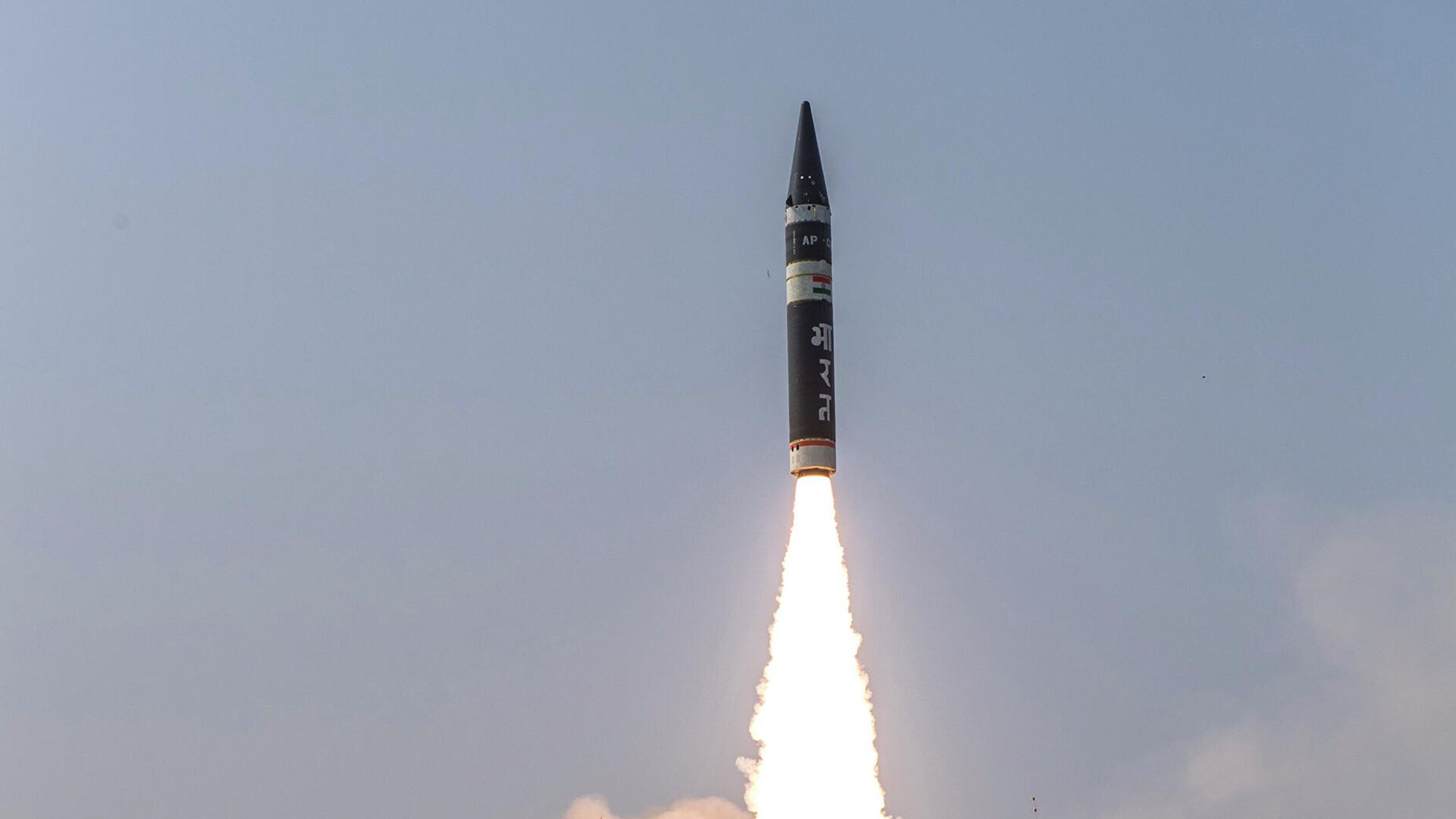 Запуск баллистической ракеты нового поколения Agni P в Индии - РИА Новости, 1920, 11.03.2022