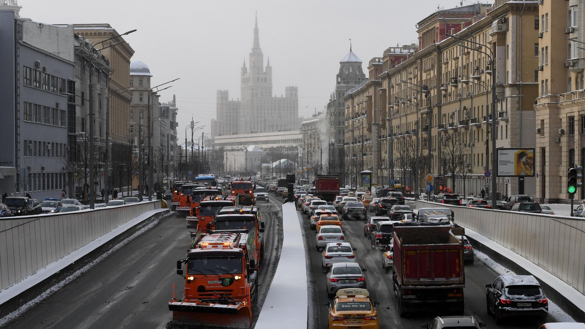 Пробки в Москве - РИА Новости, 1920, 26.12.2021