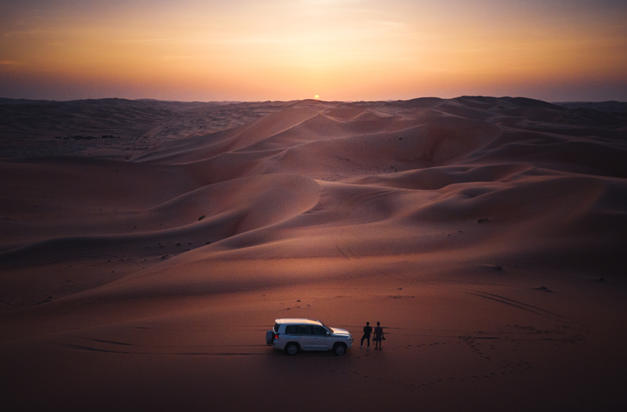В пустыне эмирата Абу-Даби, ОАЭ