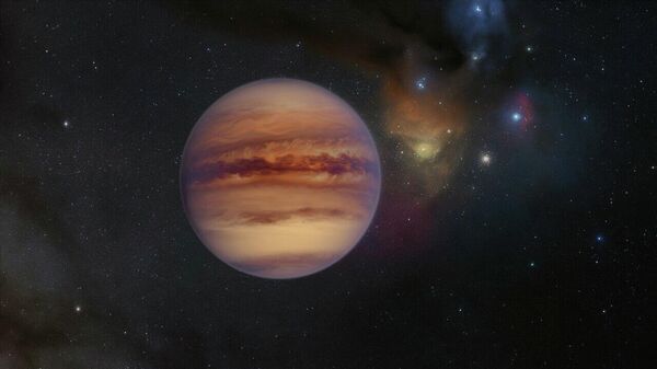 Художественное изображение межзвездной планеты