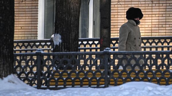 Женщина на улице в Москве