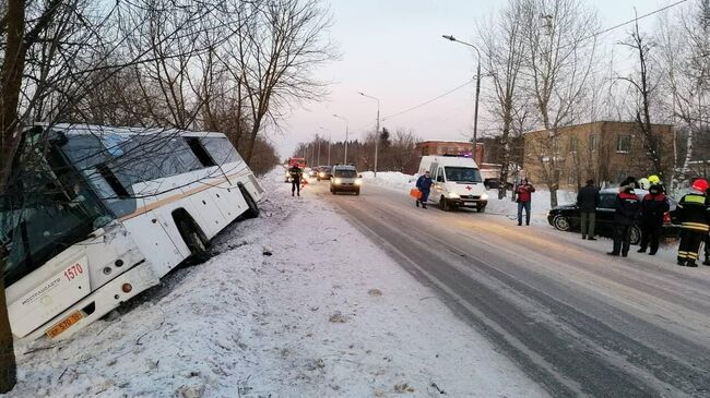 На месте ДТП с рейсовым автобусом в селе Кленово