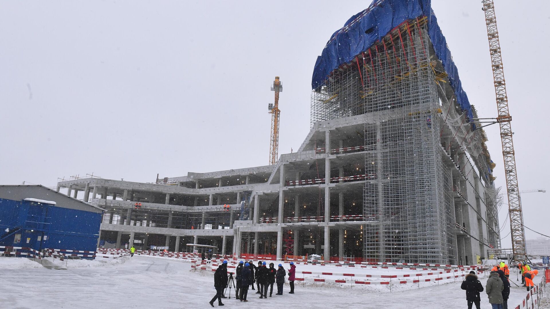 Мэр Москвы С. Собянин посетил строительство научной долины МГУ  - РИА Новости, 1920, 24.12.2021