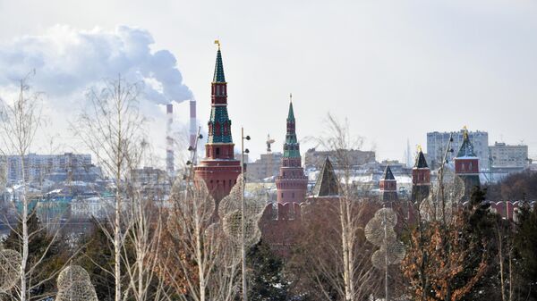 Вид на Кремль в Москве
