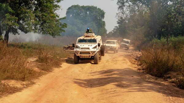 Автомобили миротворцев ООН в Центральноафриканской республике